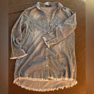 Amazon Zilcremo Long Sleeve Denim Top